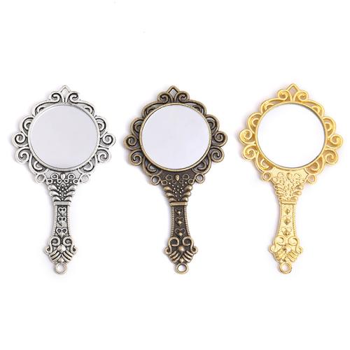 Tibetan Style Pendants, Mirror, plated, DIY, more colors for choice, 67x35mm, 100PCs/Bag, Sold By Bag