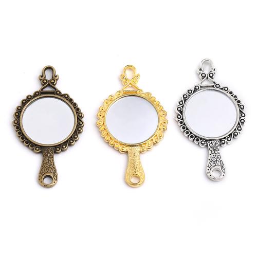 Tibetan Style Pendants, Mirror, plated, DIY, more colors for choice, 58x31.50x4mm, 100PCs/Bag, Sold By Bag