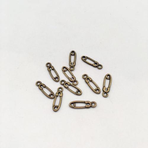 Tibetan Style Pendants, Safety Pin, antique bronze color plated, DIY, 17x5mm, 100PCs/Bag, Sold By Bag