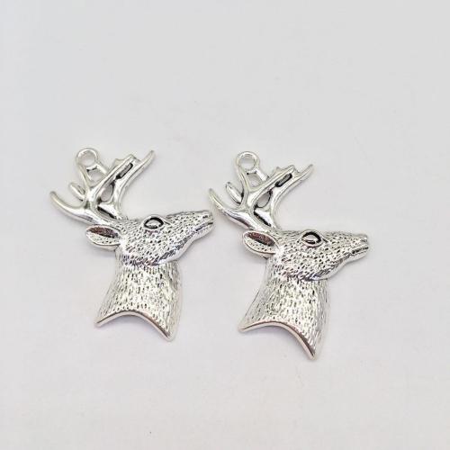 Tibetan Style Animal Pendants, Deer, antique silver color plated, DIY, 57x41mm, 100PCs/Bag, Sold By Bag