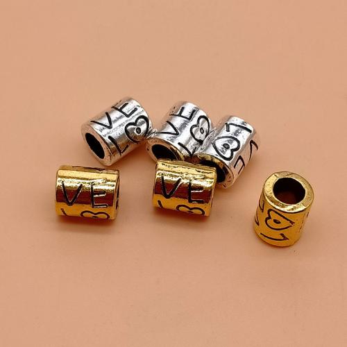 Tibetan Style Jewelry Beads, Round, plated, DIY, more colors for choice, 10x7.50mm, 100PCs/Bag, Sold By Bag