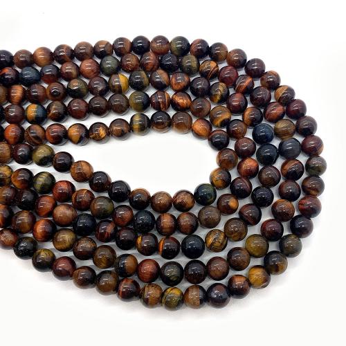 Natural Tiger Eye Beads, Round, DIY & different size for choice, more colors for choice, Length:Approx 38 cm, Sold By PC