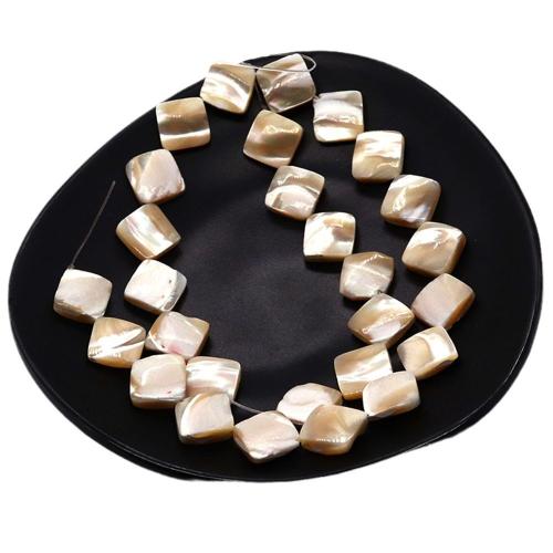 Natural Seashell Beads, Rectangle, DIY, yellow, Sold Per Approx 38 cm Strand