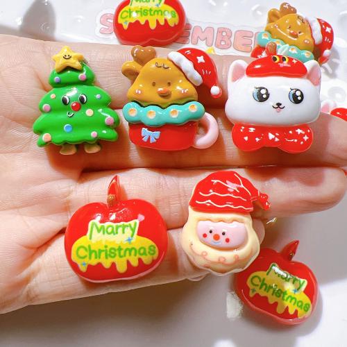 Mobile Phone DIY Decoration, Resin, epoxy gel, Christmas Design & different styles for choice, more colors for choice, Sold By PC