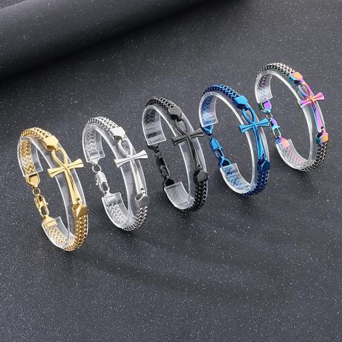 Stainless Steel Jewelry Bracelet, 304 Stainless Steel, plated, for man, more colors for choice, Sold By PC