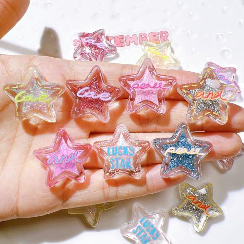 Resin shoes ornament, Star, epoxy gel, DIY, more colors for choice, Sold By PC