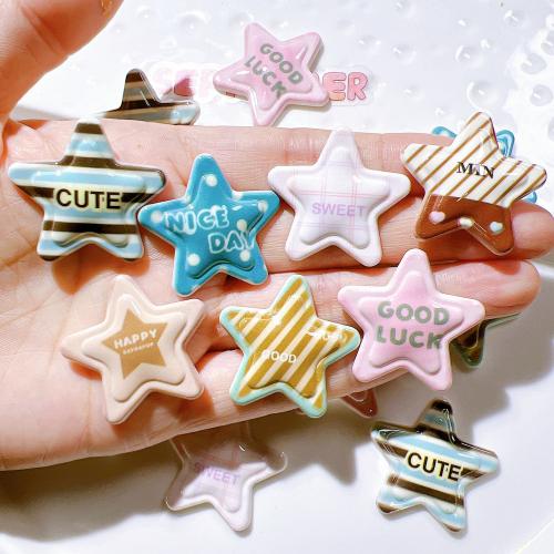 Hair Accessories DIY Findings, Resin, Star, epoxy gel, different designs for choice, more colors for choice, Sold By PC