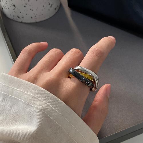 Brass Finger Ring, plated, fashion jewelry, mixed colors, nickel, lead & cadmium free, 68x68mm, Sold By PC