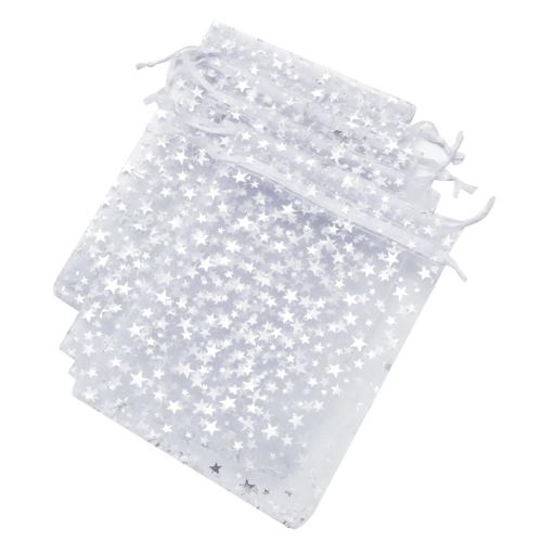 Sac à bijoux, Organza, multifonctionnel & normes différentes pour le choix, blanc, 50PC/sac, Vendu par sac