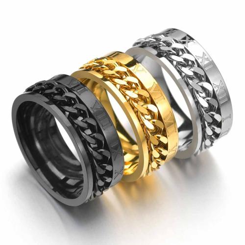 Anillo de dedo de acero inoxidable, acero inoxidable 304, unisexo & diverso tamaño para la opción, más colores para la opción, 8mm, Vendido por UD