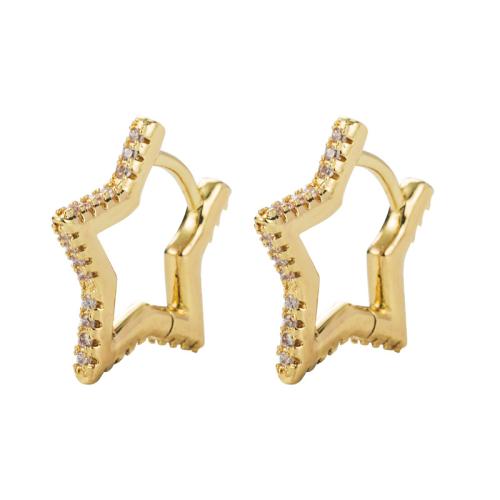 Cúbicos Circonia Pendiente Latón Micro pavimenta, metal, micro arcilla de zirconia cúbica & para mujer, dorado, Vendido por Par