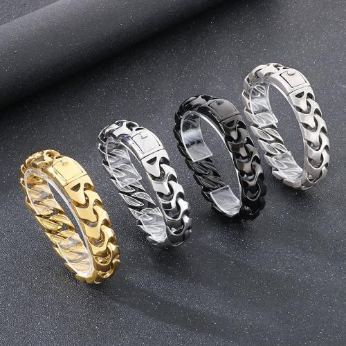 Stainless Steel Jewelry Bracelet, 304 Stainless Steel, Vacuum Ion Plating, for man, more colors for choice, Sold By PC