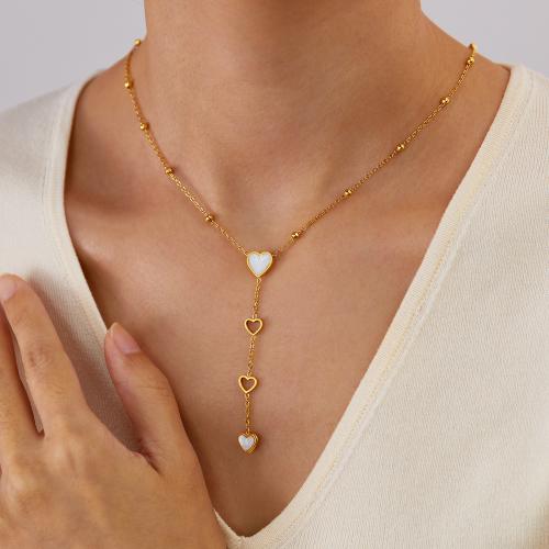 Collier de bijoux en acier inoxydable, Acier inoxydable 304, pour femme, plus de couleurs à choisir, Vendu par PC