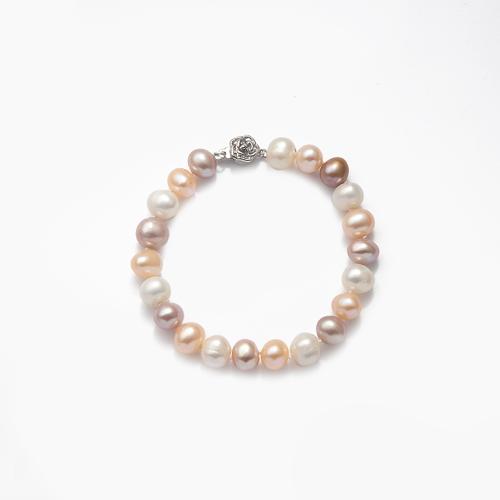 Freshwater Cultured Pearl Bracelet, Freshwater Pearl, for woman, Length:21 cm, Sold By PC