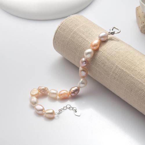 Freshwater Cultured Pearl Bracelet, Freshwater Pearl, for woman, Length:24.6 cm, Sold By PC