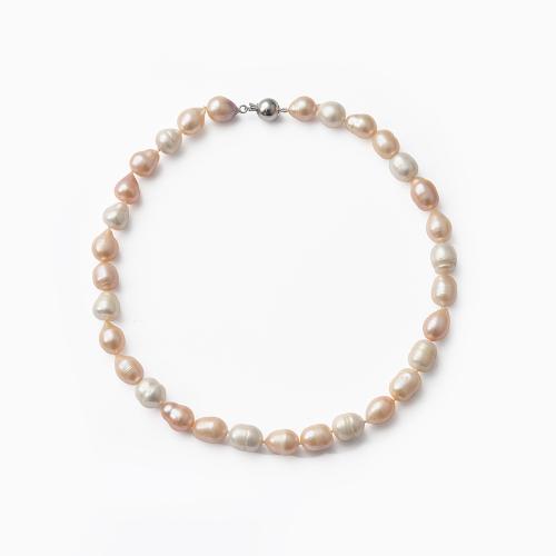 Natural Freshwater Pearl Necklace, for woman, more colors for choice, Length:43 cm, Sold By PC