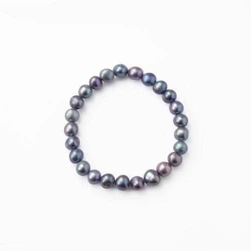 Freshwater Cultured Pearl Bracelet, Freshwater Pearl, for woman, Length:18.5 cm, Sold By PC