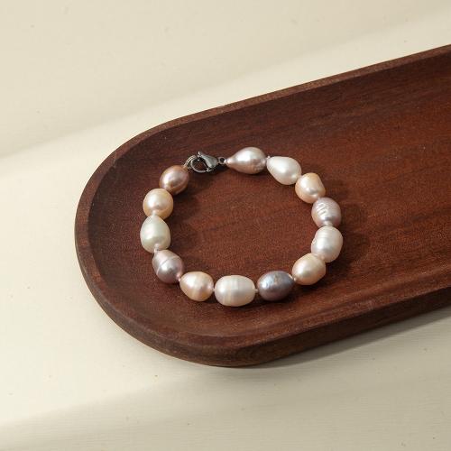 Freshwater Cultured Pearl Bracelet, Freshwater Pearl, for woman, Length:18.5 cm, Sold By PC