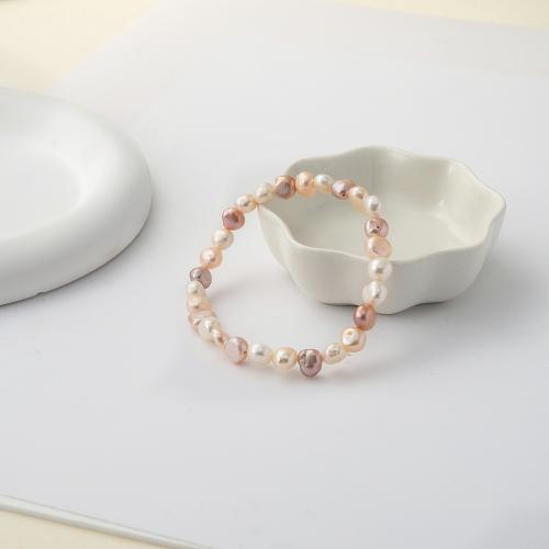 Freshwater Cultured Pearl Bracelet, Freshwater Pearl, for woman, Length:18.5 cm, Sold By PC