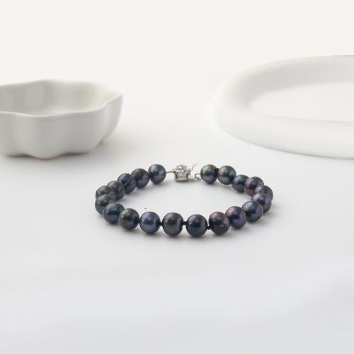 Freshwater Cultured Pearl Bracelet, Freshwater Pearl, for woman, Length:18.5 cm, Sold By PC