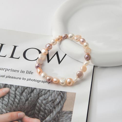 Freshwater Cultured Pearl Bracelet, Freshwater Pearl, for woman, Length:18.5 cm, Sold By PC