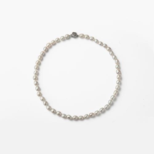 Ensembles de bijoux de perle d'eau douce de culture naturelle, perle d'eau douce cultivée, 2 pièces & pour femme, Necklace 43CM, bracelet 18.5cm, Vendu par fixé