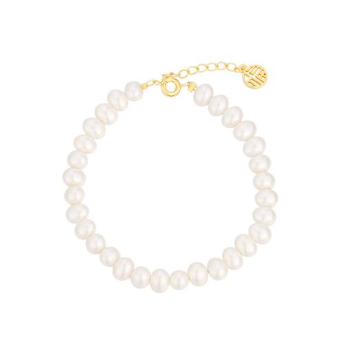 Brass Bracelet & Bangle, with Plastic Pearl, with 4CM extender chain, plated, for woman, more colors for choice, Length:Approx 16 cm, Sold By PC