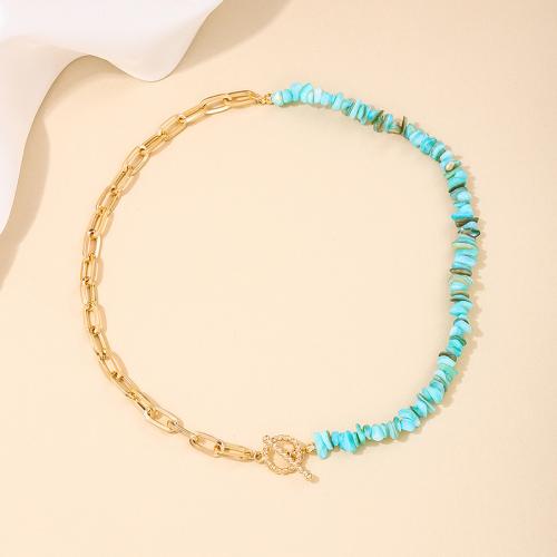 Tibetan Style Jewelry Necklace, with Gemstone, plated, for woman, blue, Sold By PC