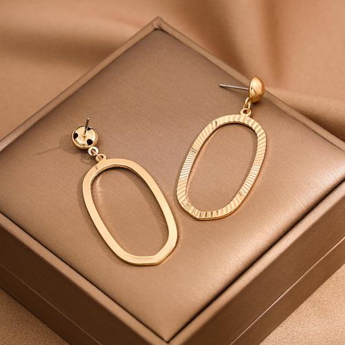 Tibetan Style Stud Earring, plated, for woman, gold, Sold By Pair