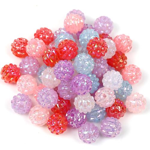 Plated Acrylic Beads, random style & DIY, Random Color, Approx 850PCs/Bag, Sold By Bag