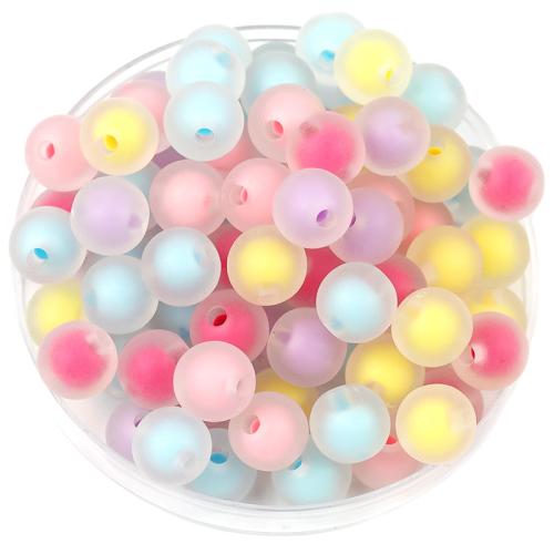 Frosted Acrylic Beads, random style & DIY, Random Color, Approx 950PCs/Bag, Sold By Bag