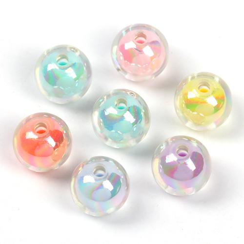 Plated Acrylic Beads, DIY & different size for choice, more colors for choice, Sold By Bag