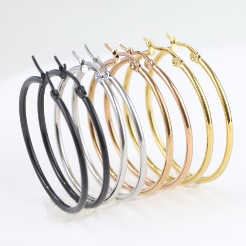 Titanium Steel  Earring, plated, fashion jewelry & for woman, more colors for choice, Sold By Pair