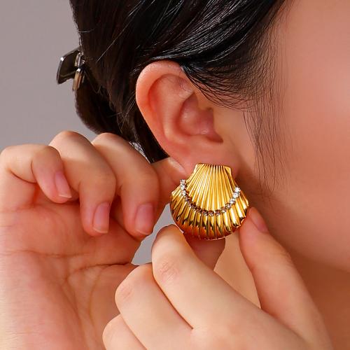 Boucle d'oreille de gaujon en acier inoxydable, Acier inoxydable 304, styles différents pour le choix & pour femme & avec strass, plus de couleurs à choisir, Vendu par paire