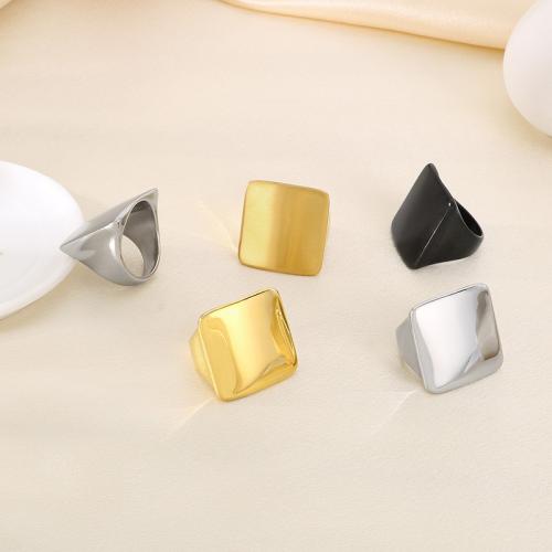 Stainless Steel Finger Ring, 304 Stainless Steel, Vacuum Ion Plating, for woman, more colors for choice, Sold By PC