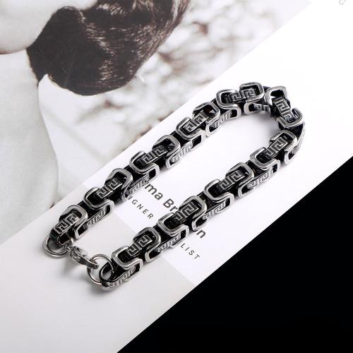 Stainless Steel Jewelry Bracelet, 304 Stainless Steel, Vacuum Ion Plating, for man, Sold By PC