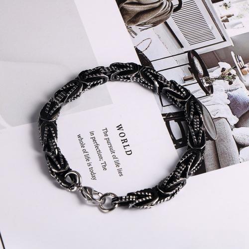 Stainless Steel Jewelry Bracelet, 304 Stainless Steel, Vacuum Ion Plating, for man, Sold By PC