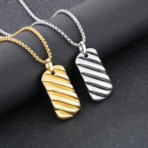 Stainless Steel Jewelry Necklace, 304 Stainless Steel, Vacuum Ion Plating, for man, more colors for choice, Sold By PC