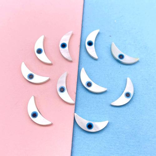 Natural Seashell Beads, Moon, DIY & enamel, 6x14mm, Sold By PC