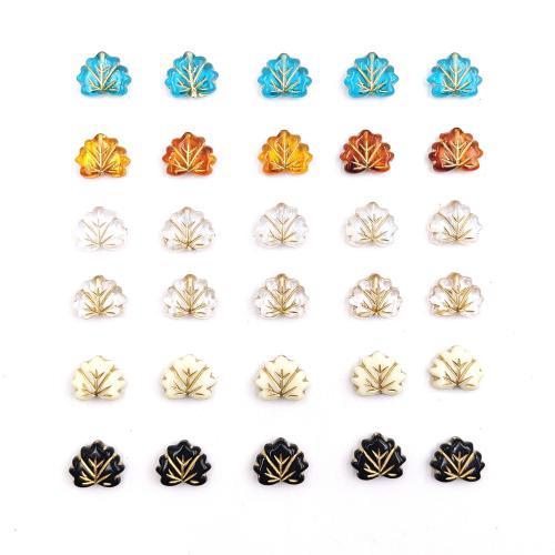 Acrylic Jewelry Beads, Maple Leaf, DIY, more colors for choice, 11x14mm, Approx 1180PCs/Bag, Sold By Bag