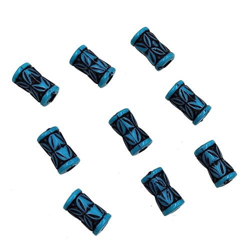 Acrylic Jewelry Beads, Column, DIY, blue, 12x6mm, Approx 2000PCs/Bag, Sold By Bag