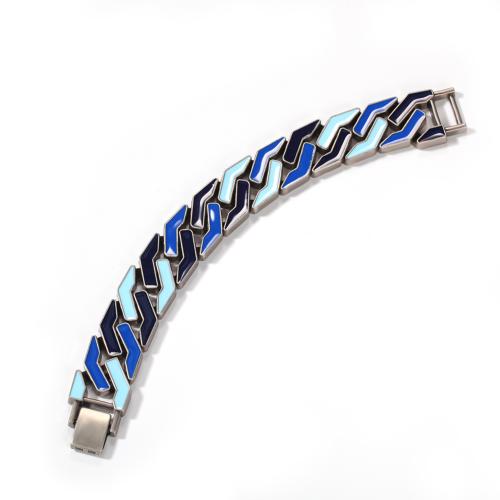 Tibetan Style Bracelet, different length for choice & for man & enamel, silver color, Sold By PC