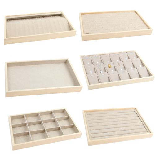 Microfiber Multi Purpose Display, with Paper & Wood, Rectangle, different styles for choice, beige, Sold By PC