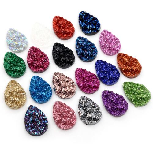 Resin flat back cabochon, Teardrop, DIY & different size for choice, more colors for choice, Approx 100PCs/Bag, Sold By Bag