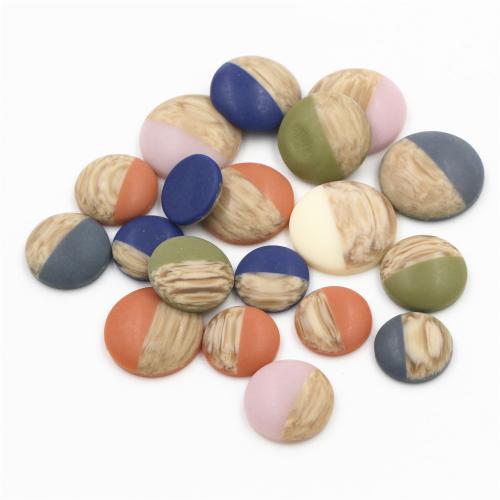 résine cabochon à arrière plat, dôme, DIY & normes différentes pour le choix, couleurs mélangées, Environ 100PC/sac, Vendu par sac