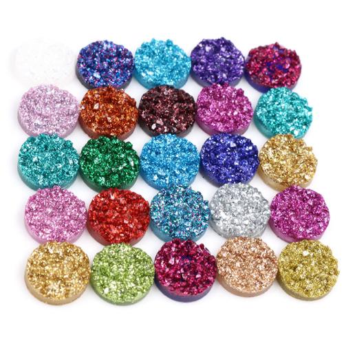 Resin flat back cabochon, Flat Round, DIY & different size for choice, more colors for choice, Approx 100PCs/Bag, Sold By Bag