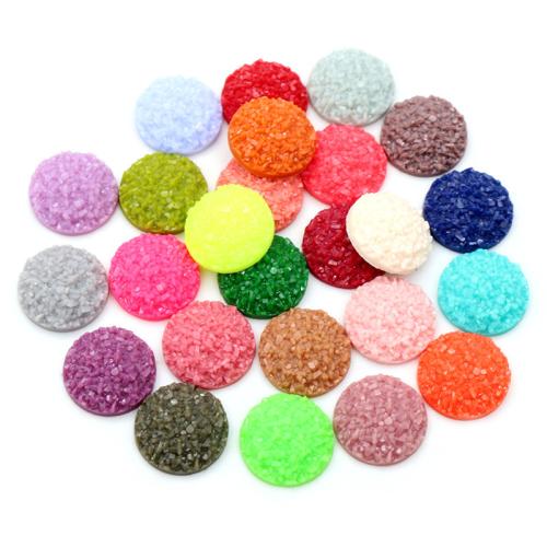 résine cabochon à arrière plat, dôme, DIY & normes différentes pour le choix, plus de couleurs à choisir, Environ 100PC/sac, Vendu par sac