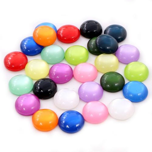 Resin flat back cabochon, Dome, DIY & different size for choice, more colors for choice, Approx 100PCs/Bag, Sold By Bag