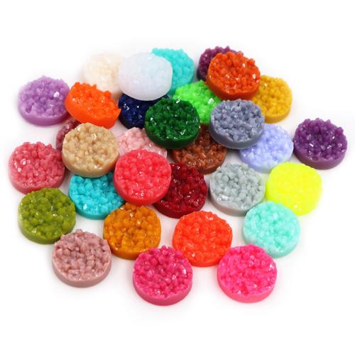 Resin flat back cabochon, Flat Round, DIY & different size for choice, more colors for choice, Approx 100PCs/Bag, Sold By Bag