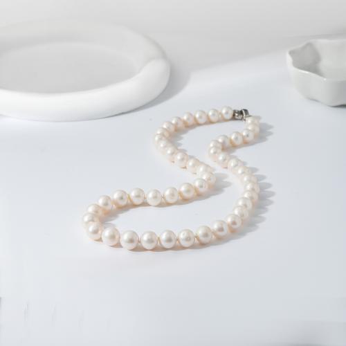 Natural Freshwater Pearl Necklace, for woman, Length:43 cm, Sold By PC